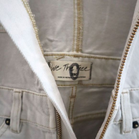 Free People OB1084393 Women's Sz 0 US XS Off-White Sunkissed Shortalls $108 - Picture 4 of 9